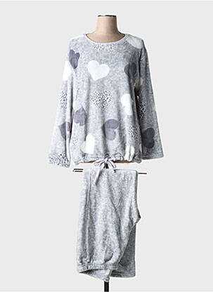 Pijama croială dreaptă gri MASSANA femme