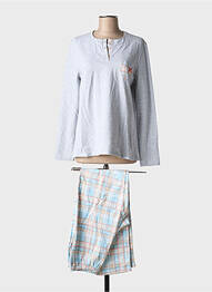 Pijama țesătură jerseu gri EGATEX femme