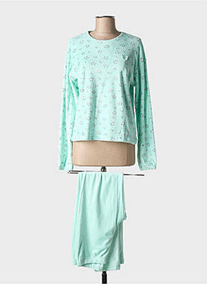 Pijama croială dreaptă verde MASSANA femeie