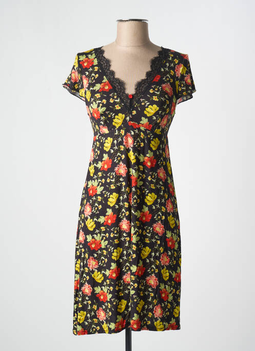 Cămașă de noapte imprimeu floral negru ANTIGEL femme