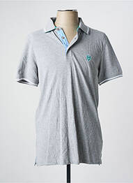Polo elasticitate mâneci scurte gri CAMBRIDGE homme
