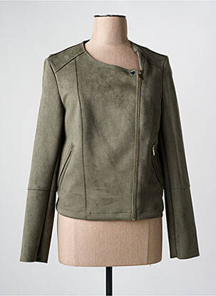 Jachete casual guler rotund verde JULIE GUERLANDE femeie