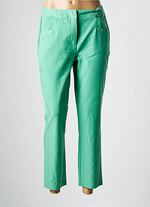 Pantalon 7/8 țesătură poplin mărime normală verde JULIE GUERLANDE femeie