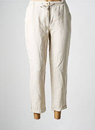 Pantalon 7/8 talie elastică mărime normală bej JULIE GUERLANDE femme