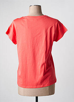 Tricou croială dreaptă mâneci scurte roz C'EST BEAU LA VIE femeie