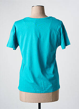 Tricou croială dreaptă mâneci scurte albastru JULIE GUERLANDE femeie