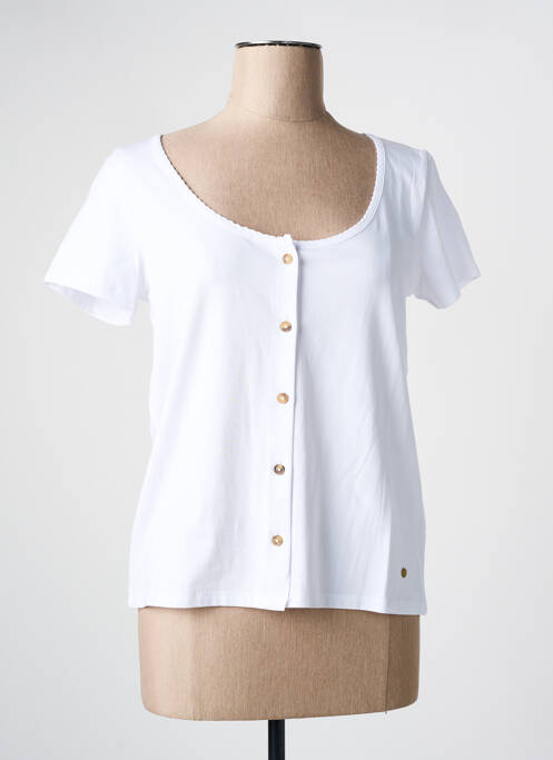 Top alb C'EST BEAU LA VIE femeie