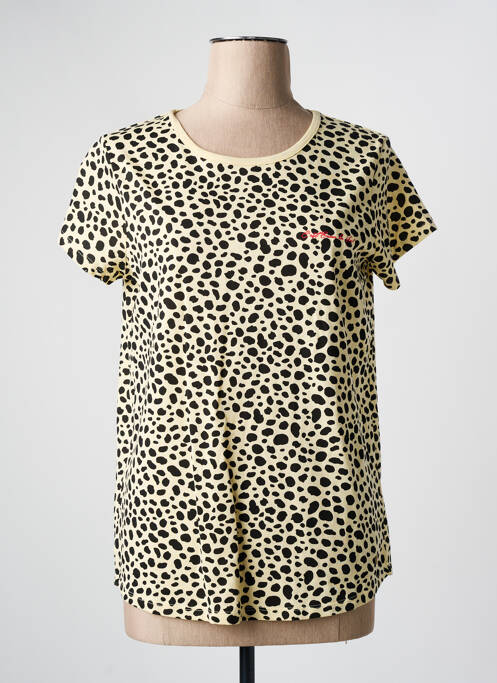 Tricou bej C'EST BEAU LA VIE femeie