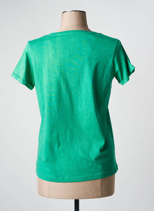 Tricou verde C'EST BEAU LA VIE femeie
