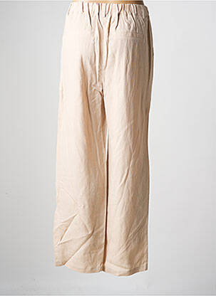 Pantalon drept talie elastică bej C'EST BEAU LA VIE femeie