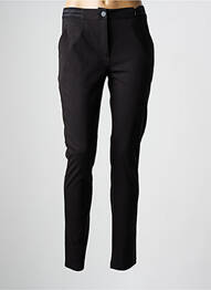 Pantalon slim talie elastică negru JULIE GUERLANDE femme
