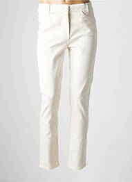 Pantalon slim buzunare alb JULIE GUERLANDE femme
