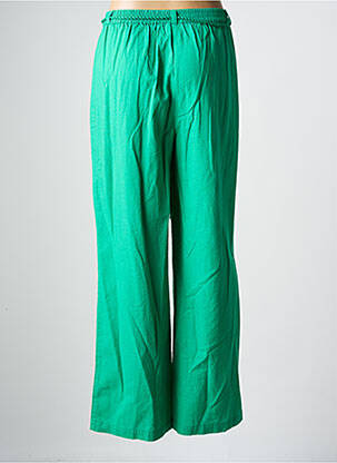 Pantalon drept talie elastică verde C'EST BEAU LA VIE femeie