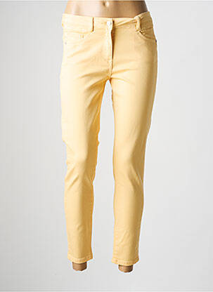 Pantalon 7/8 talie cu cleme galben C'EST BEAU LA VIE femeie