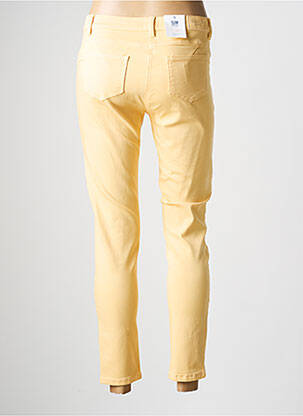 Pantalon 7/8 talie cu cleme galben C'EST BEAU LA VIE femeie