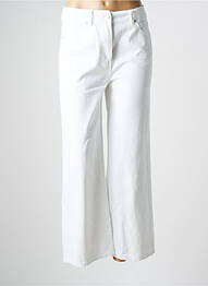 Pantalon drept închidere cu fermoar sub clapetă cu nasturi alb C'EST BEAU LA VIE femme