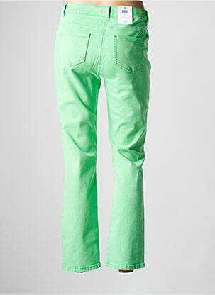 Pantalon drept închidere cu fermoar sub clapetă cu nasturi verde C'EST BEAU LA VIE femeie