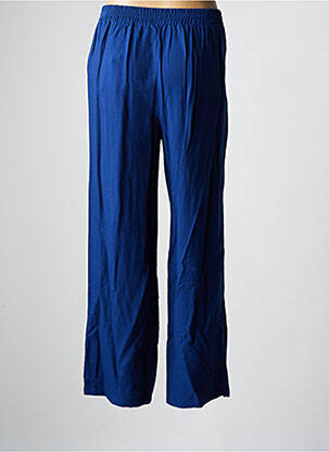 Pantalon drept talie elastică albastru C'EST BEAU LA VIE femeie