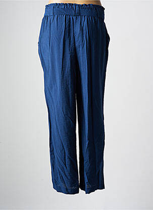 Pantalon drept talie elastică albastru C'EST BEAU LA VIE femeie