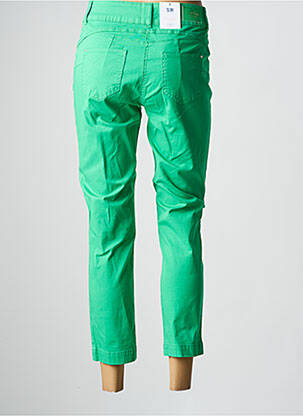 Pantalon 7/8 închidere cu fermoar sub clapetă cu nasturi verde C'EST BEAU LA VIE femeie