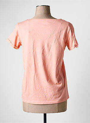 Tricou guler în v mâneci scurte roz C'EST BEAU LA VIE femeie