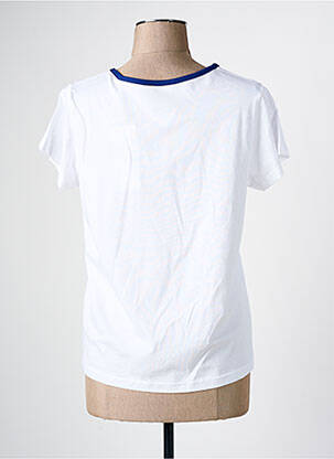 Tricou serigrafie mâneci scurte alb C'EST BEAU LA VIE femeie