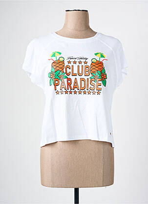 Tricou alb C'EST BEAU LA VIE femeie