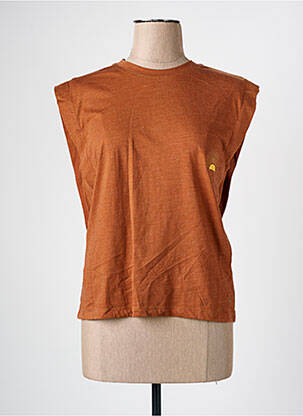 Maiou elasticitate fără mâneci maro C'EST BEAU LA VIE femme