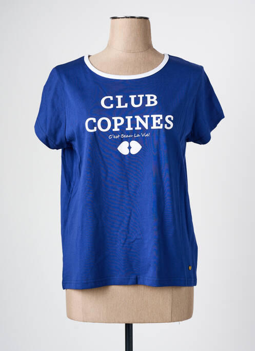 Tricou albastru C'EST BEAU LA VIE femeie