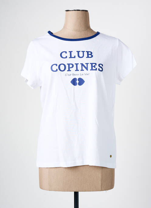 Tricou alb C'EST BEAU LA VIE femeie