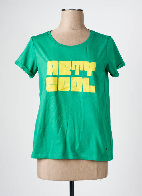 Tricou verde C'EST BEAU LA VIE femeie