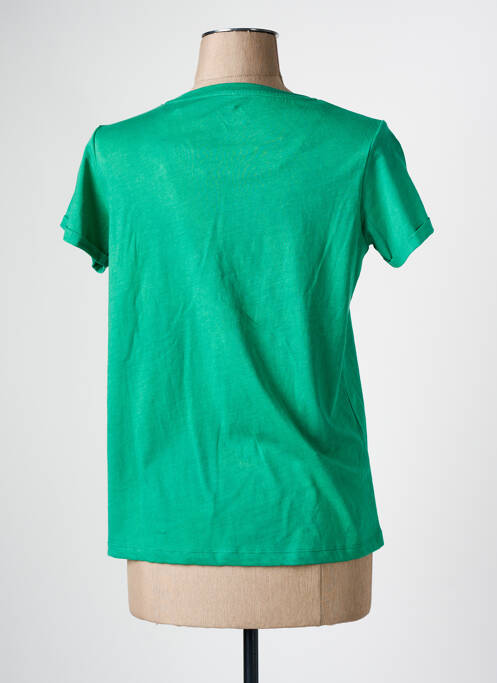 Tricou verde C'EST BEAU LA VIE femeie