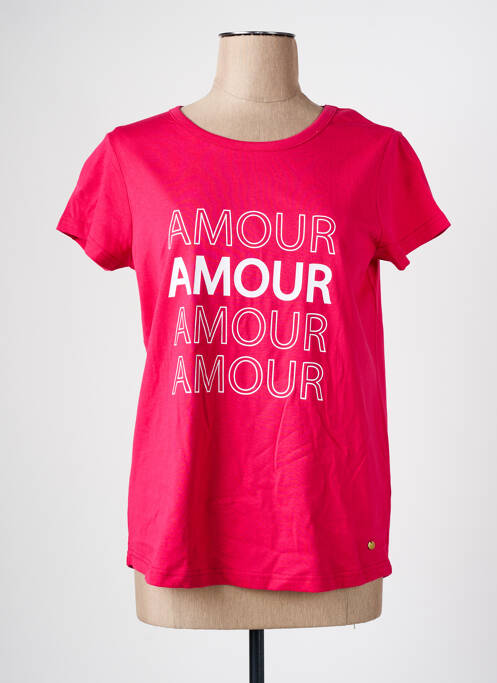 Tricou roz C'EST BEAU LA VIE femeie