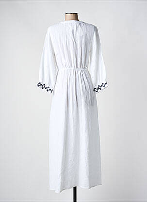 Rochie lungă mâneci lungi mâneci lungi alb C'EST BEAU LA VIE femeie