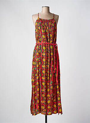 Rochie midi imprimeu floral fără mâneci roșu C'EST BEAU LA VIE femeie