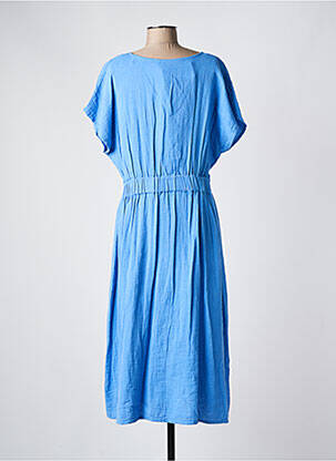 Rochie midi mâneci scurte mâneci scurte albastru C'EST BEAU LA VIE femeie