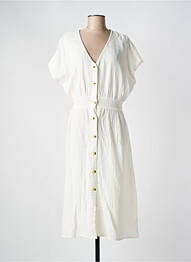 Rochie midi mâneci scurte mâneci scurte alb C'EST BEAU LA VIE femme
