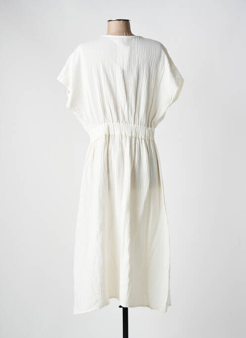 Rochie midi alb C'EST BEAU LA VIE femeie