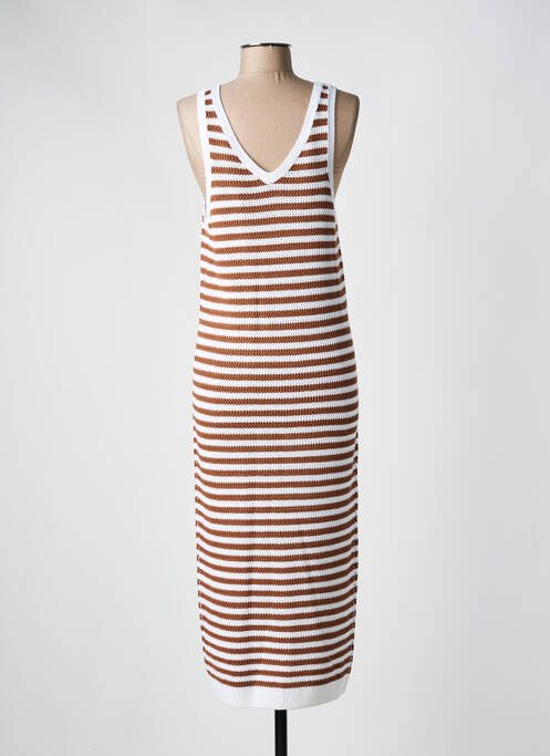 Rochie lungă maro C'EST BEAU LA VIE femeie