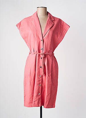 Rochie midi mâneci scurte mâneci scurte portocalie JULIE GUERLANDE femeie