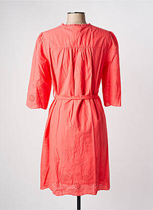 Rochie midi mâneci 3/4 mâneci 3/4 portocalie JULIE GUERLANDE femeie