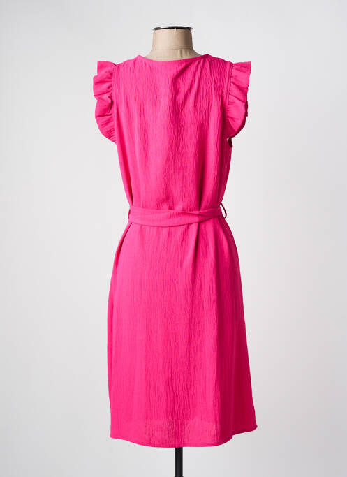 Rochie midi roz JULIE GUERLANDE femeie