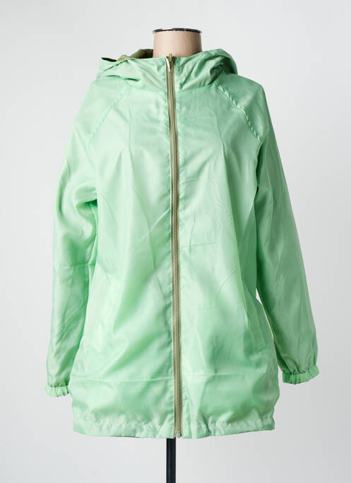 Jachetă vânt reversibil cu glugă verde C'EST BEAU LA VIE femme