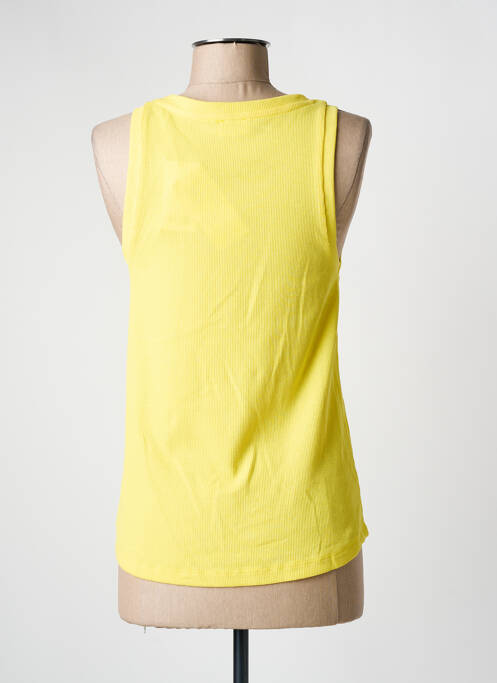 Maiou țesătură ripsată fără mâneci galben C'EST BEAU LA VIE femme