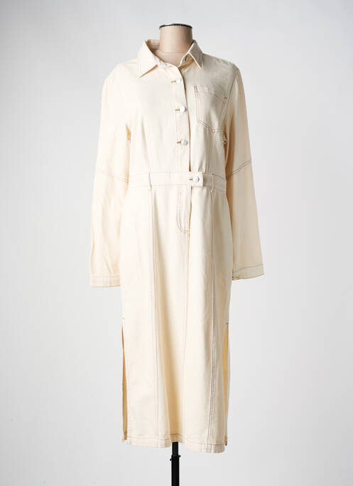 Rochie midi bej C'EST BEAU LA VIE femeie