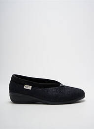Papuci/pantofi de casă vârf rotund toc plat până la 3 cm negru LA MAISON DE L'ESPADRILLE femme