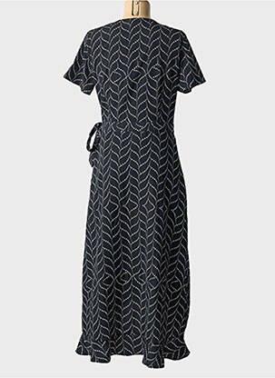 Rochie lungă imprimeu fantezie mâneci scurte negru MOLLY BRACKEN femeie