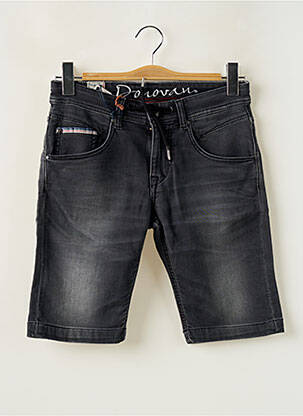 Bermudă țesătură denim negru DONOVAN bărbat