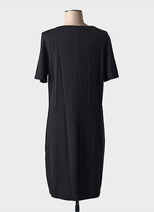 Rochie midi mâneci scurte mâneci scurte negru ATLANTA femeie