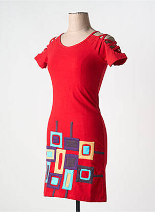Rochie scurtă mâneci scurte mâneci scurte roșu PYGMEES femeie